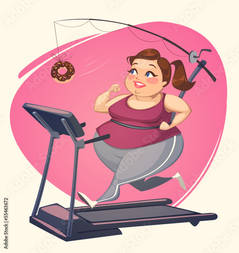 Fat girl is running