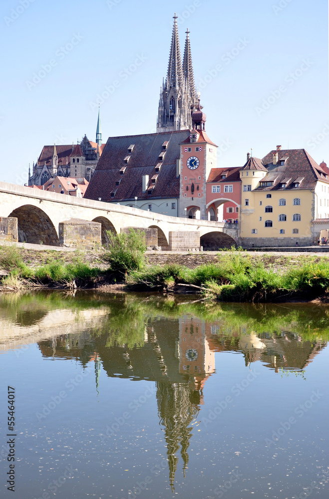 Fototapeta premium Old Town of Regensburg Cathedral of St. Peter, Germany