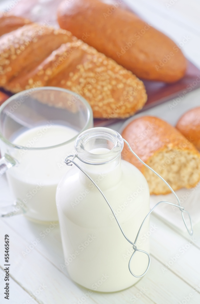 milk and bread milk and bread