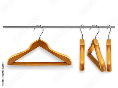 Wooden clothes hangers