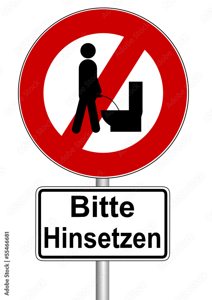 Kloschild Stehpinkler Stock-Vektorgrafik | Adobe Stock