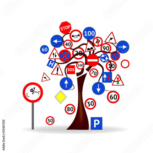 Abstract Design - Tree with traffic signals