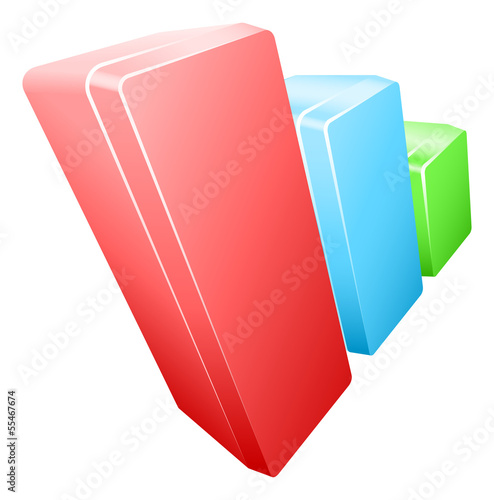 Illustration of business finance bar chart graph