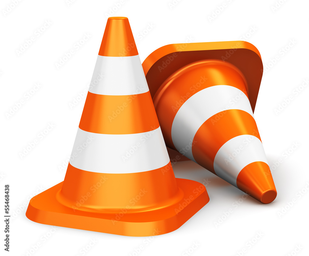 Orange traffic cones Orange traffic cones