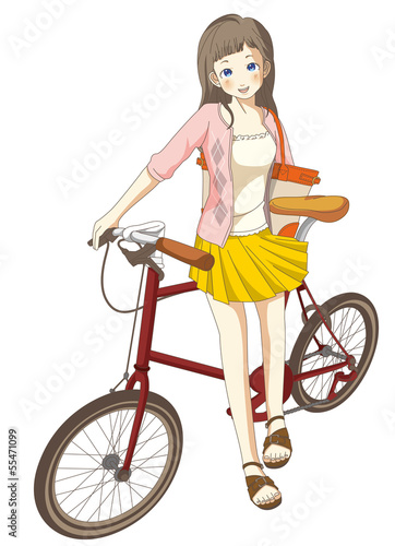 女の子　自転車