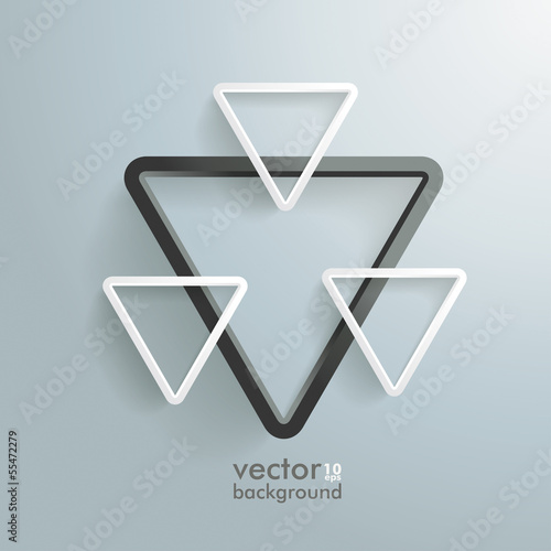 Four White And Black Triangles Background