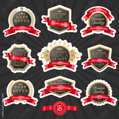 Premium quality label set .SVG