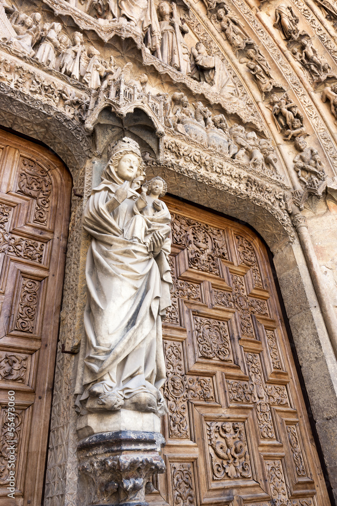 White Virgin on the Door of the Judgement in Leon.