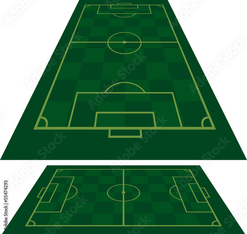 Set vector Football(soccer) colored pole in perspective