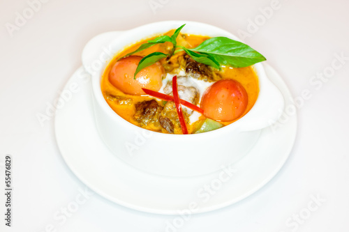Roast duck curry soup