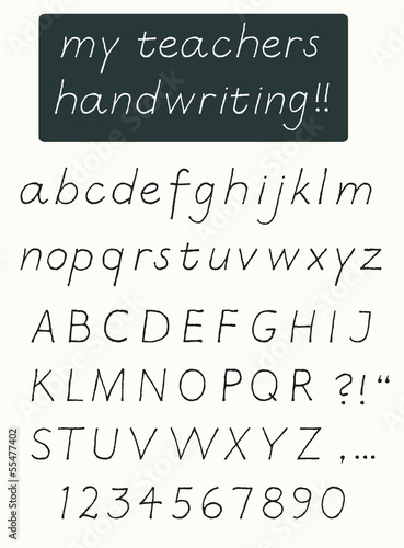 Handwriting alphabet
