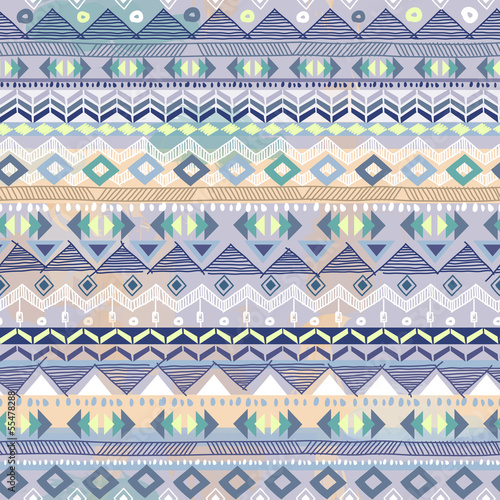 Pastel blue aztec stripe seamless background