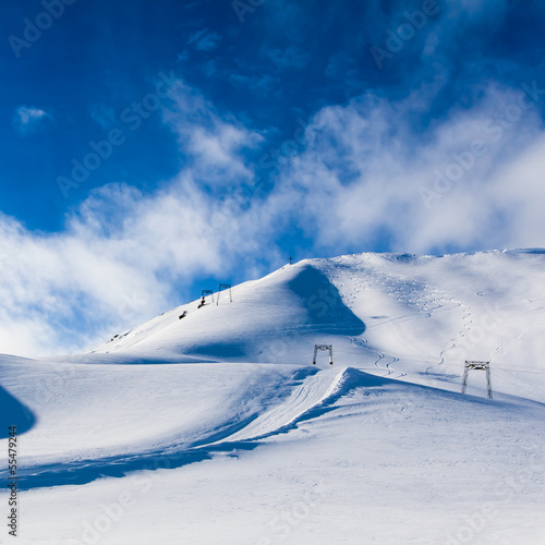 Snow Mountain.  mountains under snow in the winter © EwaStudio