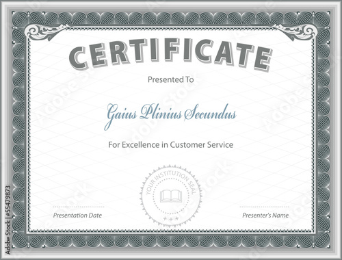 Certificate of Excellence Template