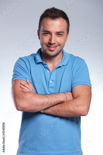 casual man with hands folded