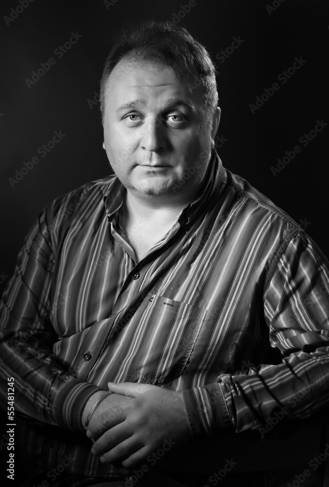 POrtrait of mature plus size man POrtrait of mature plus size man