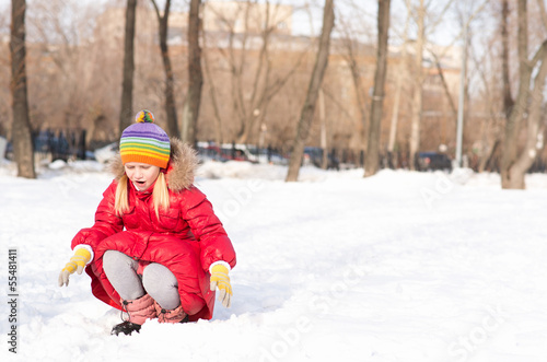 girl in a winter park