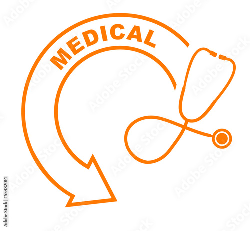 médical flèche orange