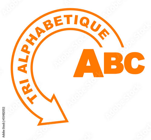 tri alphabétique flèche orange