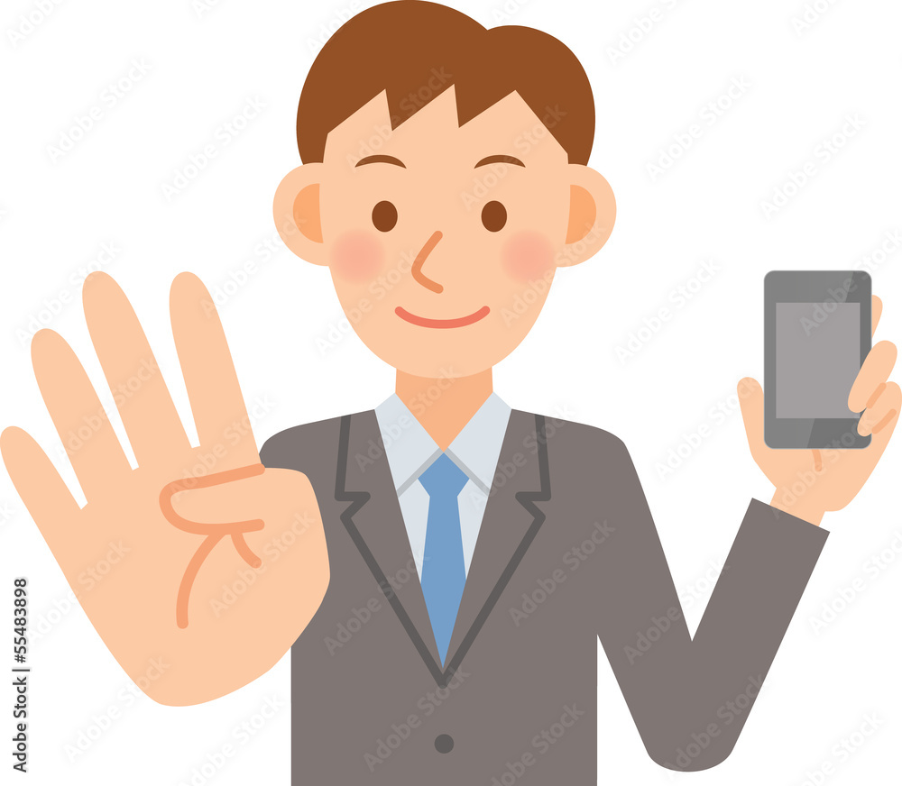 ビジネスマン モバイル ビジネスマン モバイル