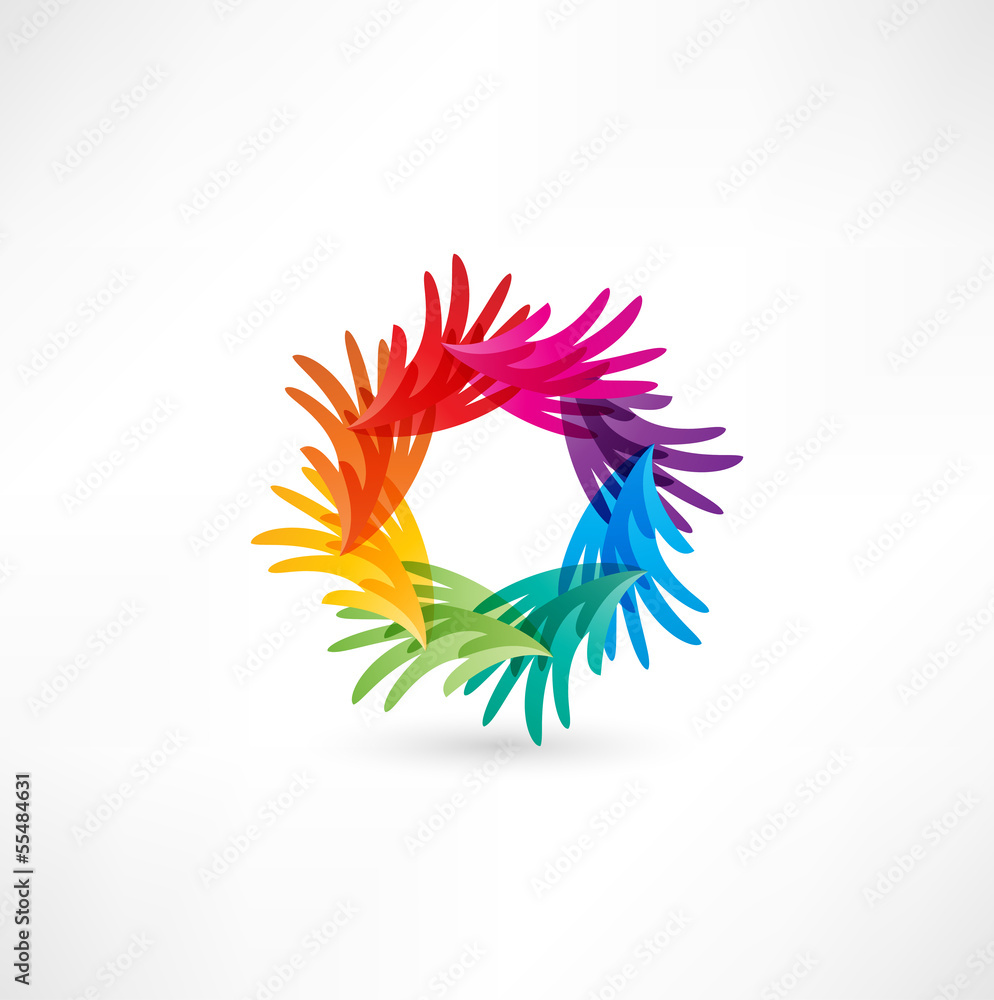 Colored leaves icon
