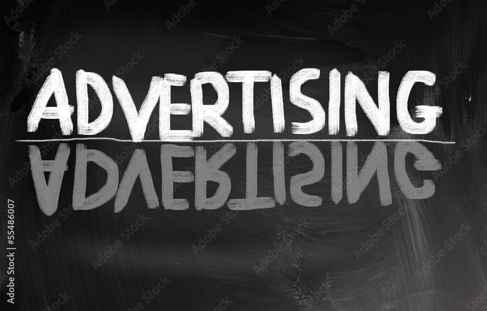 Advertising Concept Handwritten With Chalk On a Blackboard Advertising Concept Handwritten With Chalk On a Blackboard