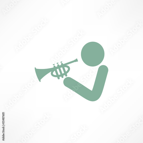 Musician playing trumpet