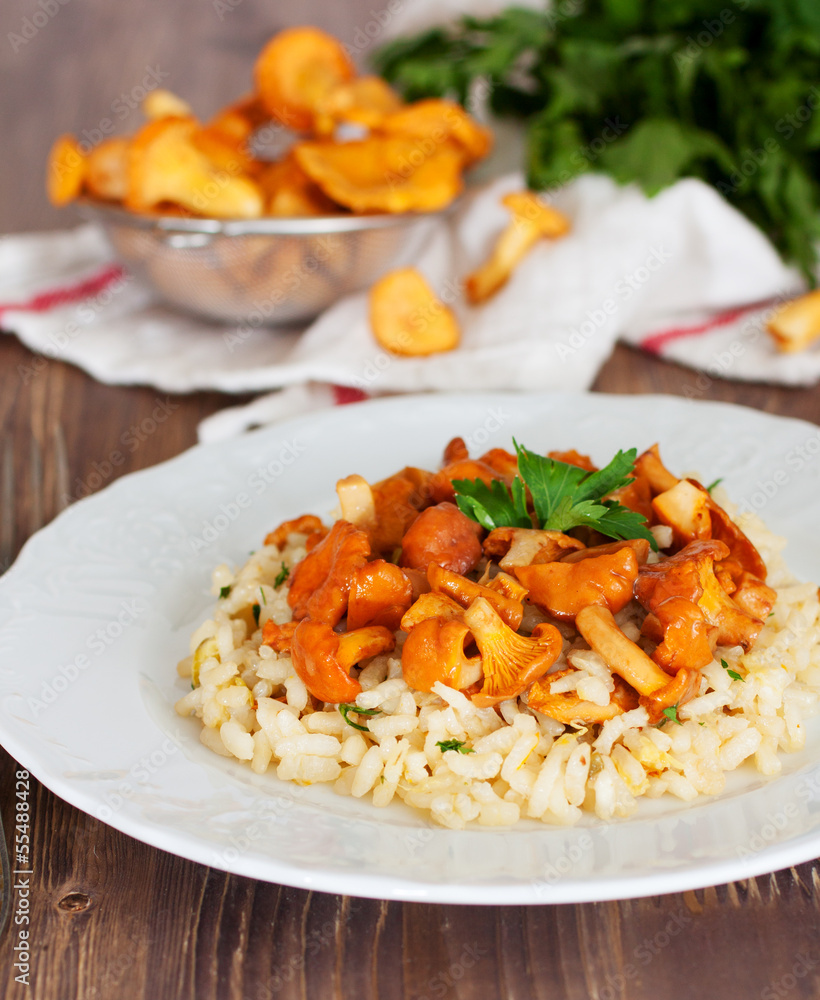 Risotto with chanterelles