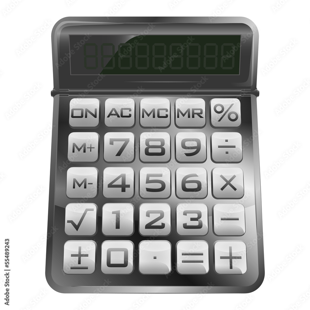 isolated new modern mathematical calculator vector isolated new modern mathematical calculator vector