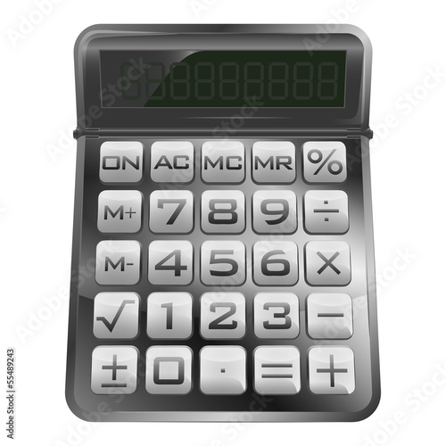 isolated new modern mathematical calculator vector