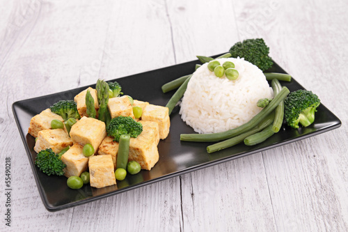 tofu and rice