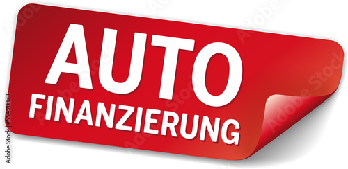 rotes Label autofinanzierung