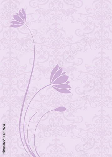 Fototapeta Naklejka Na Ścianę i Meble -  water lilies, wedding card design, India