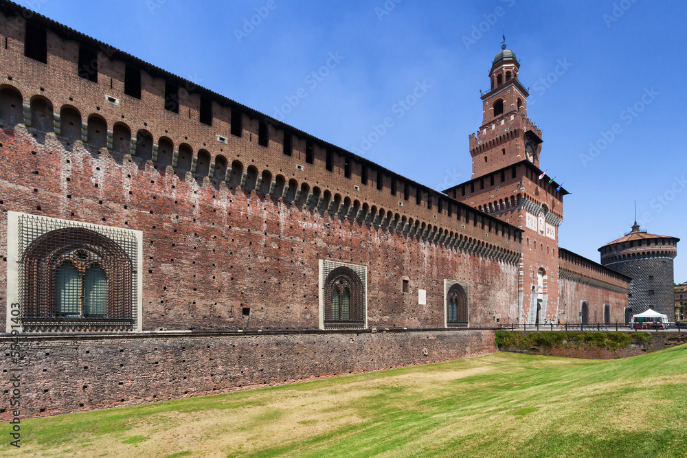 Sforza's Castle in Milan, Italy
