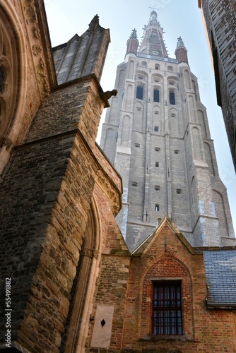 Tower and buildings at Bruges