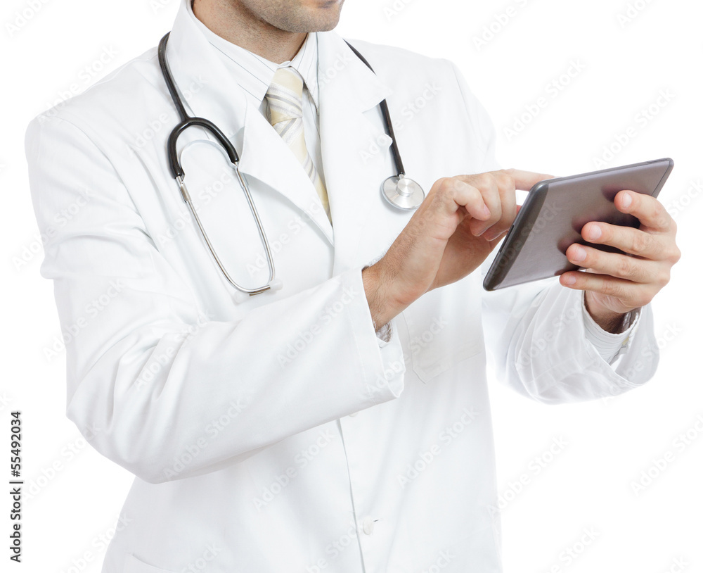 Doctor using tablet Doctor using tablet