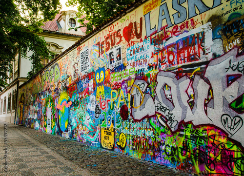 Graffiti Wall in Old Prague photo