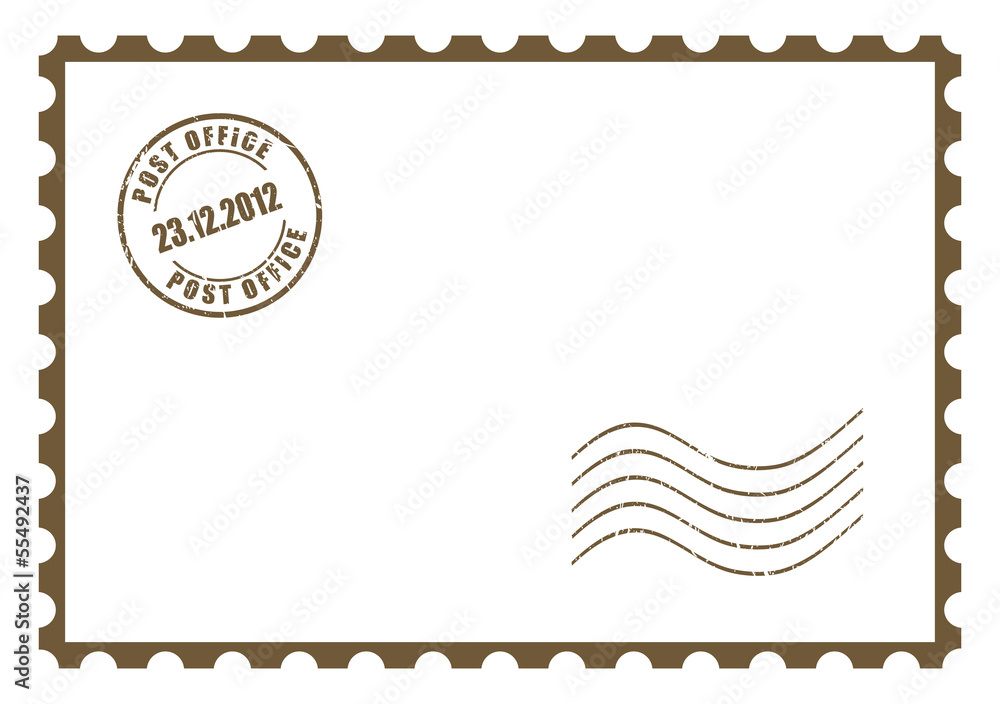 Obraz premium Vector blank post card, add your own image