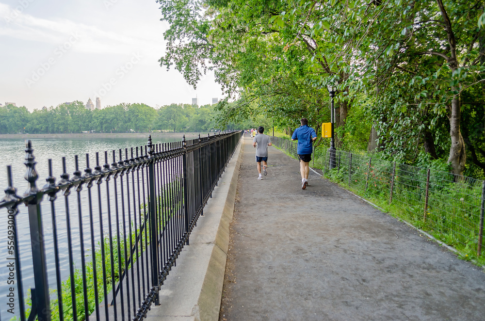 Naklejka premium Jogging in Central Park, New York