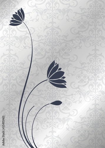 Fototapeta Naklejka Na Ścianę i Meble -  water lilies, wedding card design, India