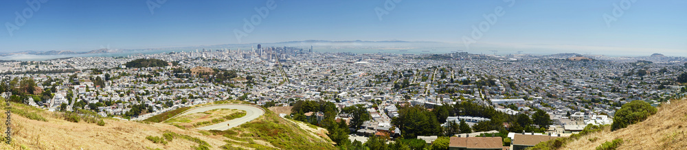 San Francisco panorama, from Twin Peaks, California