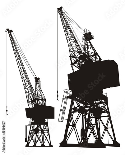 Slika na platnu Dockyard cranes