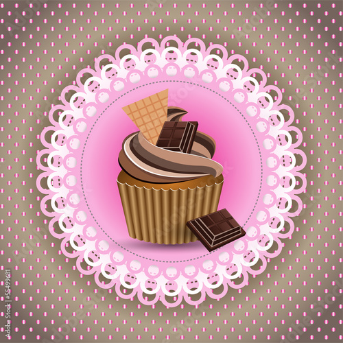 cup cake Invitation card