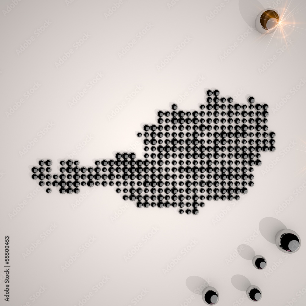 Obraz premium 3d graphic of a creative sexy woman symbol made of many spheres