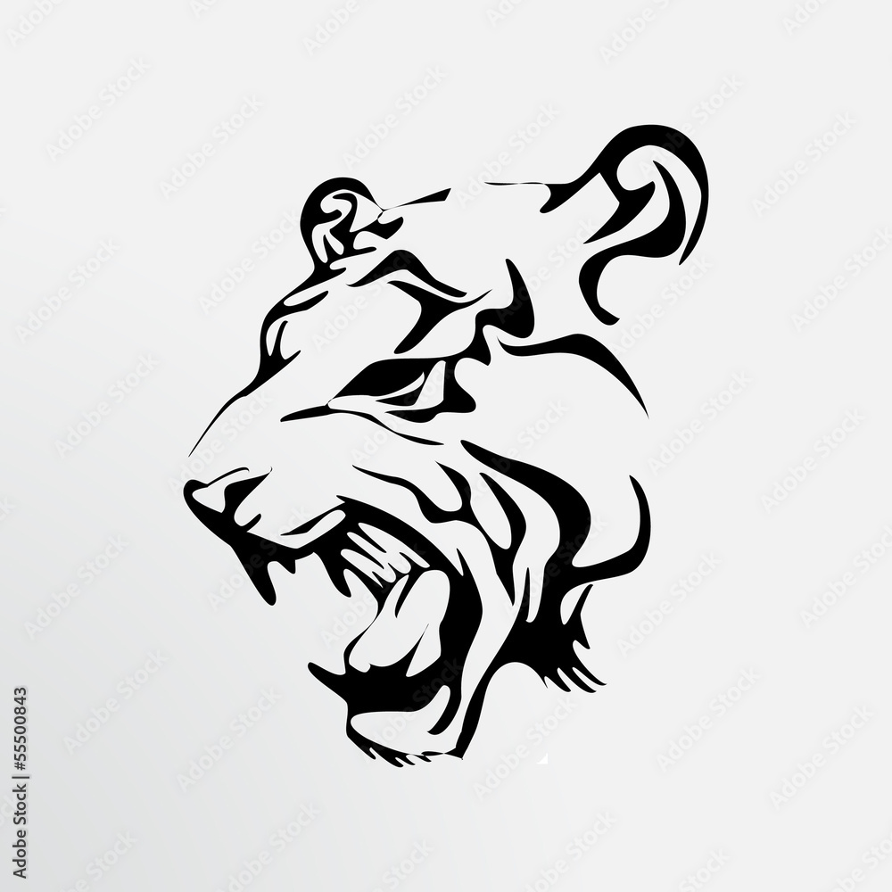 Fototapeta premium tattoo of a tiger wild animal