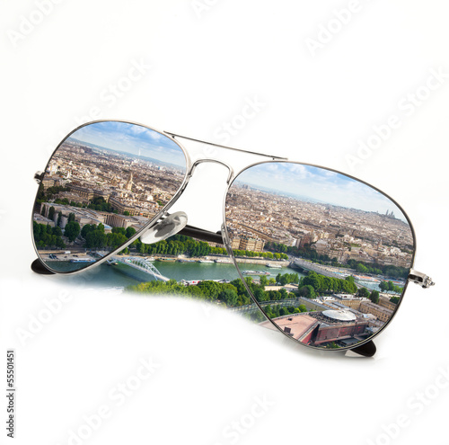 Fototapeta occhiali vacanze a Parigi