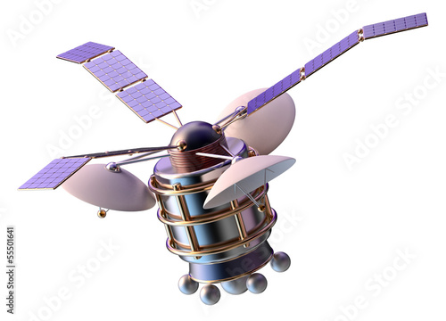 Fototapeta Naklejka Na Ścianę i Meble -  3D model of an artificial satellite of the Earth