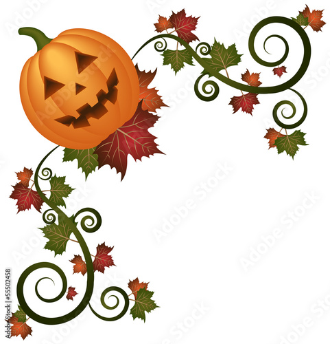 Halloween Rahmen Vektor Ecke