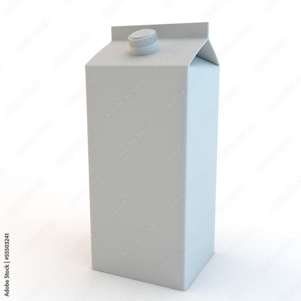 tall milk carton 3d render isolated on white background tall milk carton 3d render isolated on white background