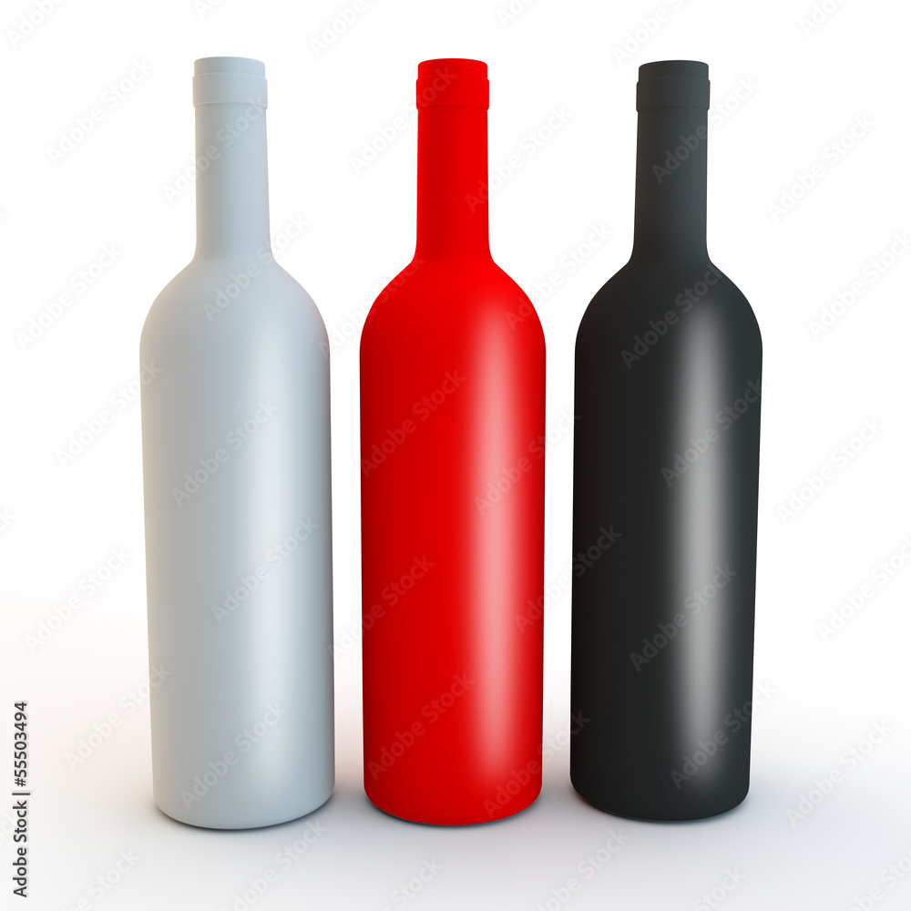 different coloured matt vodka, spirits or wine bottle shapes different coloured matt vodka, spirits or wine bottle shapes